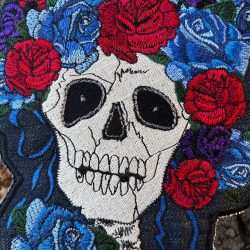1 Left. Rainwater Waterless Indigo Skeleton & Roses