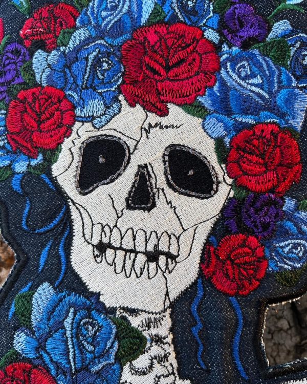 1 Left. Rainwater Waterless Indigo Skeleton & Roses