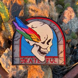 '2 Left. Grateful Feathered Skull Patch