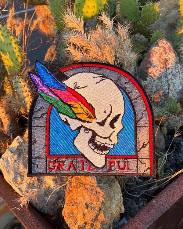 '2 Left. Grateful Feathered Skull Patch