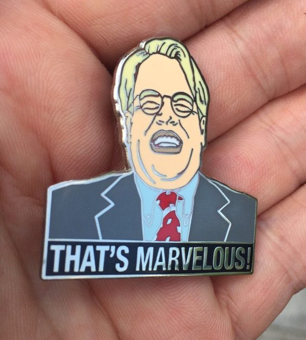 Big Lebowski Brandt , “THAT’S MARVELOUS!” Lapel Pin. Philip Seymour Hoffman