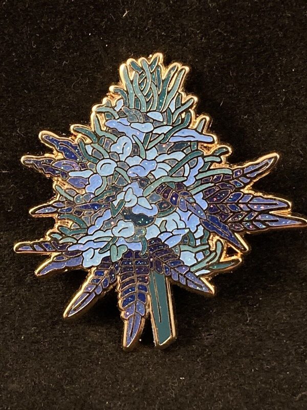 Blackberry Fuego Cannabis Nug Lapel Pin - weed nugs dank 420 pot leaf budtender