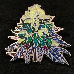 Blue Cheese Cannabis Nug Lapel Pin kind bud, herb, weed nugs dank 420 budtender