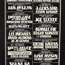 Buddy Miles Richie Havens Malo Concert Menu Postcard San Francisco 1972 Randy Tuten Signed