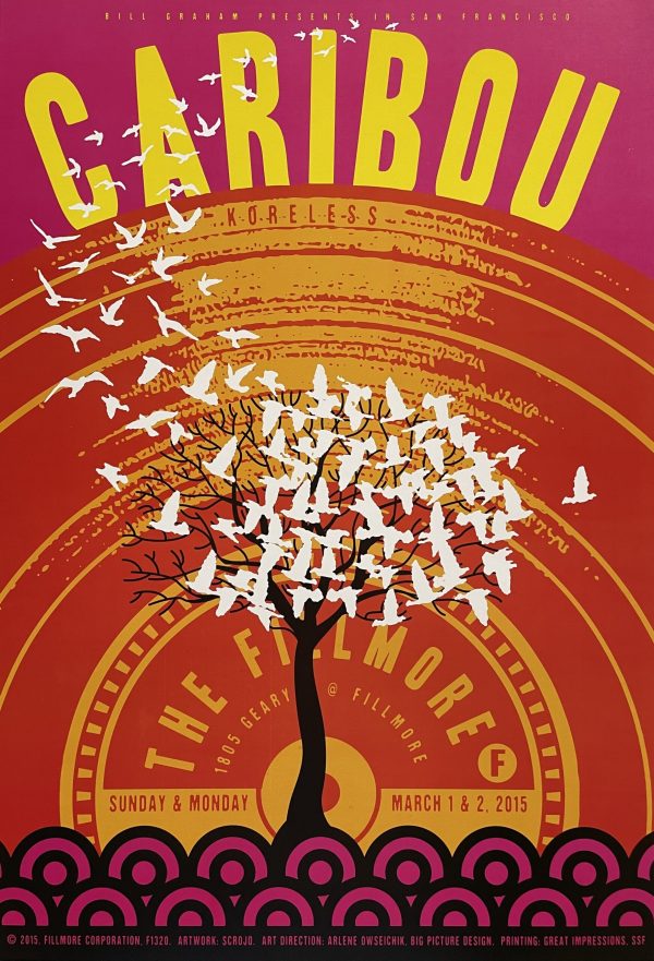 Caribou Concert Poster 2015 F-1320 Fillmore