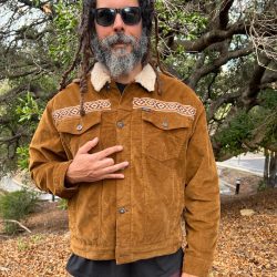 'Chestnut Cord Wrangler Sherpa Deadstock Wolfie