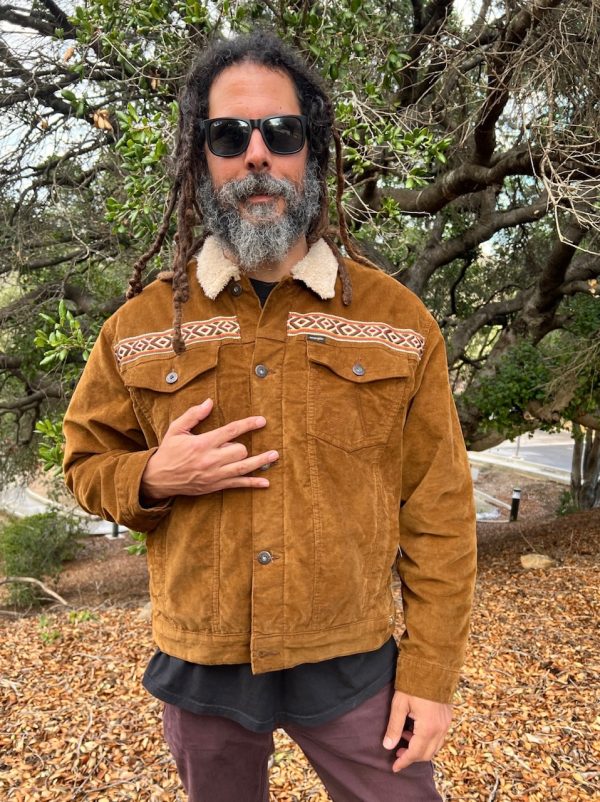 'Chestnut Cord Wrangler Sherpa Deadstock Wolfie