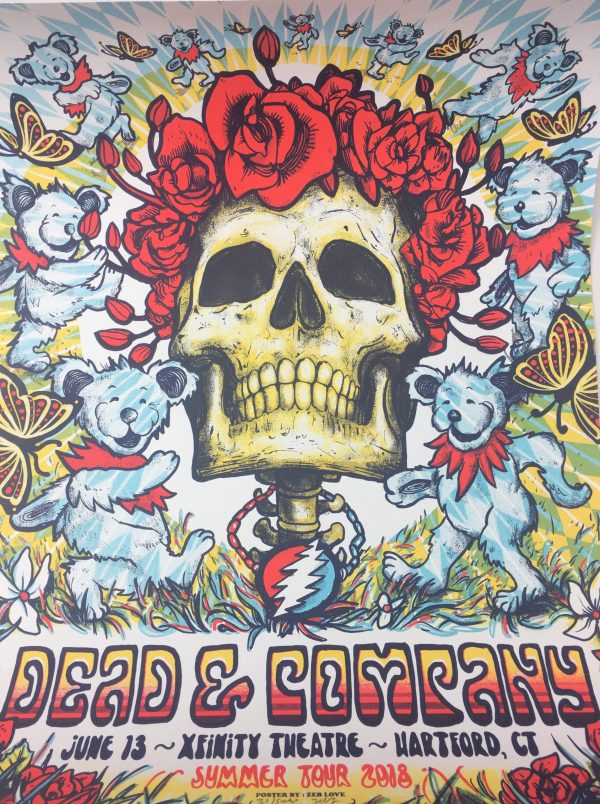 Dead & Company - 2018 Zeb Love Poster Hartford, CT Xfinity Theater
