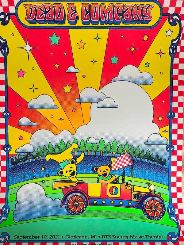 Dead & Company - 2021 Nate Gonzalez poster Clarkston, MI DTE Energy
