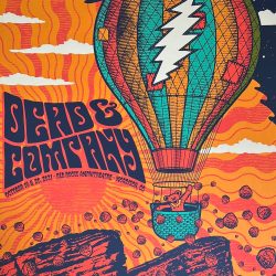 Dead & Company - 2021 Status Serigraph poster Red Rocks Morrison, CO