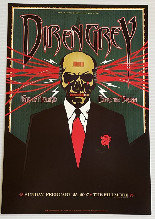 Dir En Grey Concert Poster 2007 F-844 Fillmore