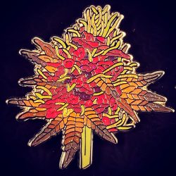 Dragon Breath Cannabis Nug Lapel Pin herb weed nugs dank 420 pot leaf budtender