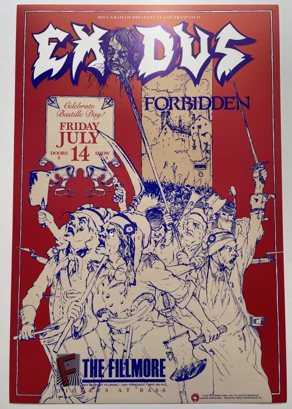 Exodus Concert Poster 1989 F-110 Fillmore