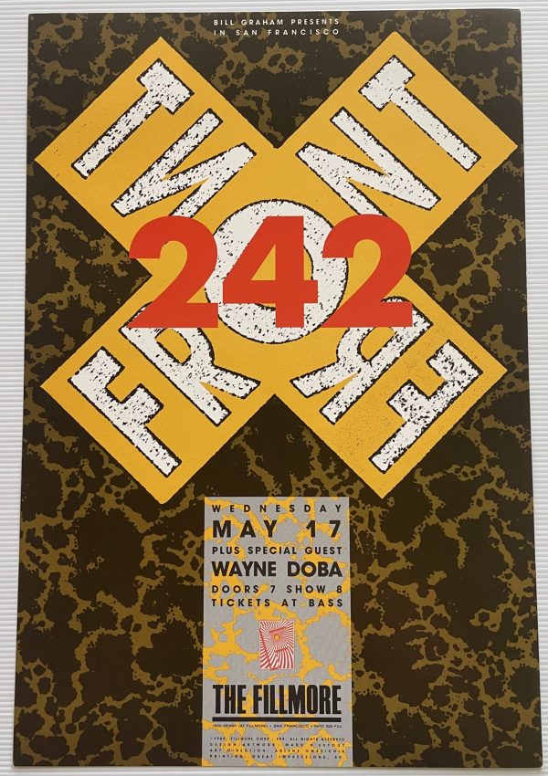 Front 242 Concert Poster 1989 F-99 Fillmore