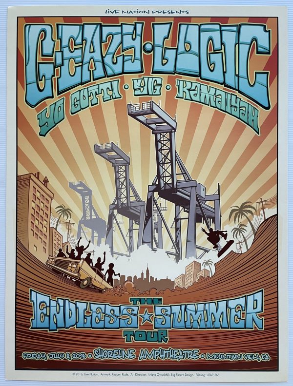 G-Eazy Concert Poster 2016 Endless Summer Tour - Live Nation