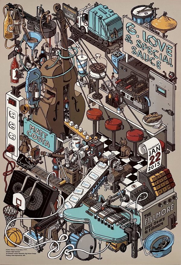 G. Love & Special Sauce Concert Poster 2015 F-1311 Fillmore