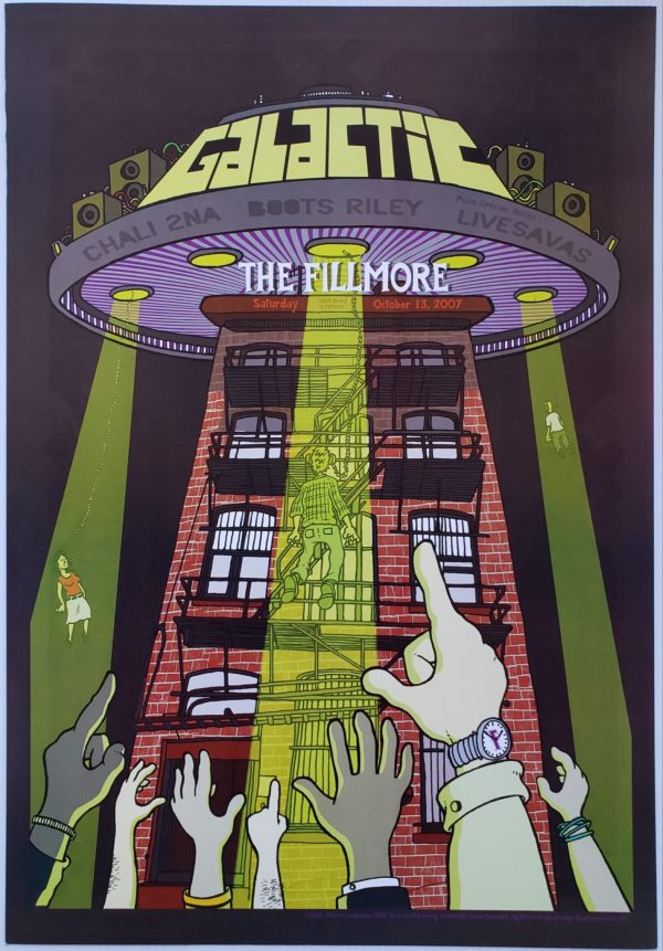 Galactic Concert Poster 2007 F-897 Fillmore