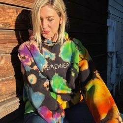 Hand Drawn & Dyed Deadhead Hoodie