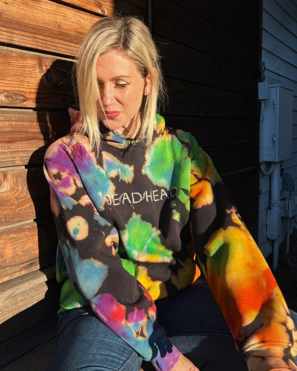 Hand Drawn & Dyed Deadhead Hoodie