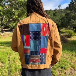 Healy Stealie Patchwork. Levi's Caramel Trucker