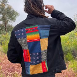 Healy Stealie Patchwork. Levi's Rinsed Denim Trucker