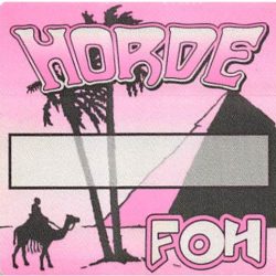 Horde Backstage Pass 1996 Pink Cloth Pass Variant