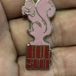 Hot Soup Pink Squirrel Mark Serlos but Plug Lapel Pin phish,dead ,rare