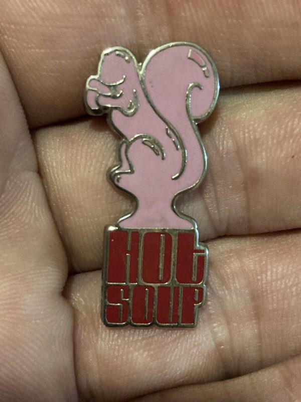 Hot Soup Pink Squirrel Mark Serlos but Plug Lapel Pin phish,dead ,rare
