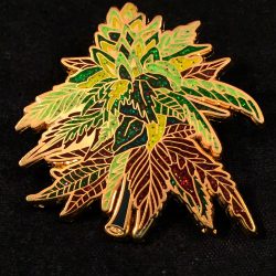 Lemon Sour Diesel Cannabis Nug Lapel Pin herb, weed nugs dank 420 pot budtender