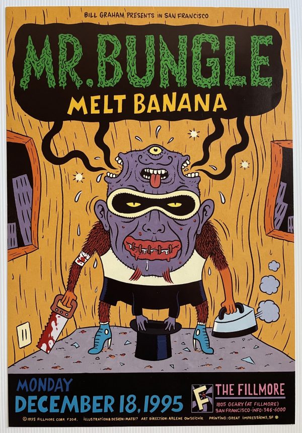 Mr. Bungle Concert Poster San Francisco 1995 F-204 The Fillmore