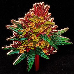Mustard gas OG Cannabis Nug Lapel Pin - weed nugs dank 420 pot leaf budtender