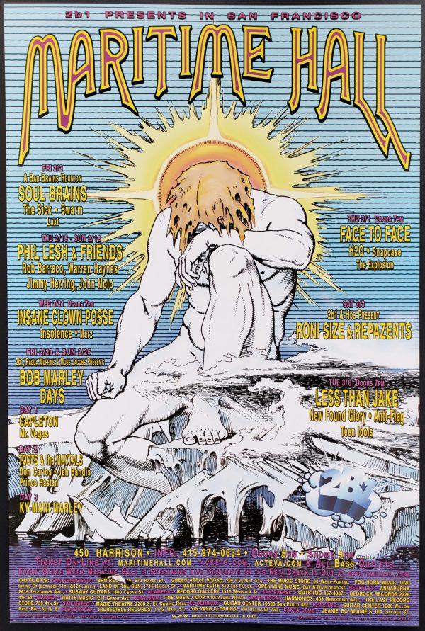 Phil Lesh Concert Poster San Francisco 2001 Maritime Hall Insane Clown Posse Toots & the Maytals