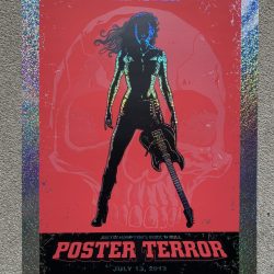 Poster Terror Poster Sub Pop Silver Jubilee 25th Anniversary Festival Justin Hampton S/N 2013 Foil Variant