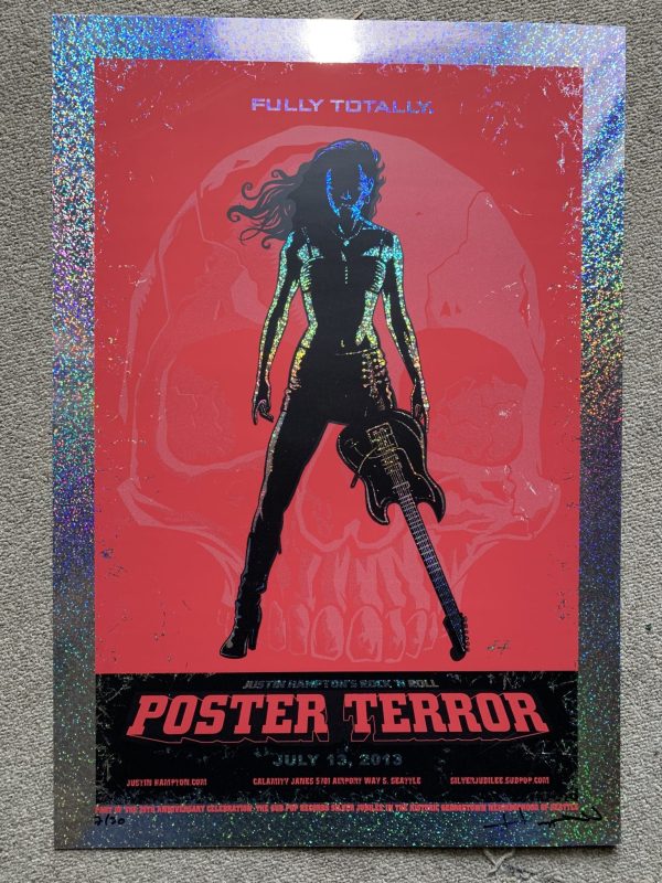 Poster Terror Poster Sub Pop Silver Jubilee 25th Anniversary Festival Justin Hampton S/N 2013 Foil Variant