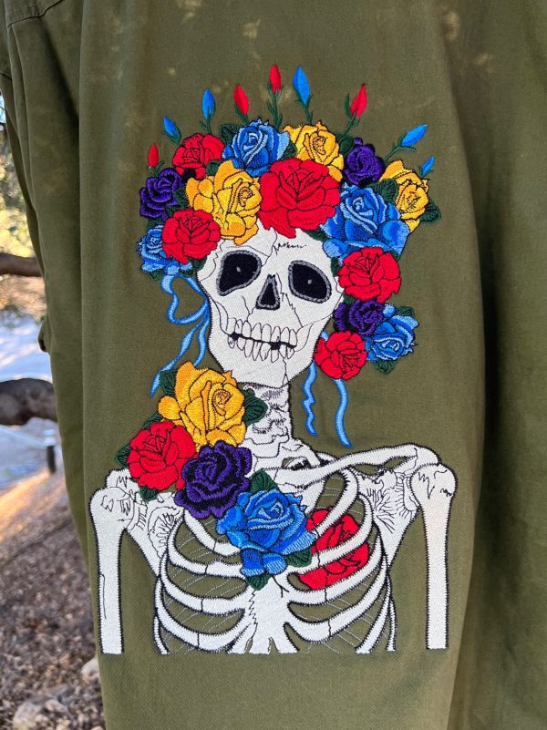 Rainwater Skeleton & Roses Levi's NOS Shacket