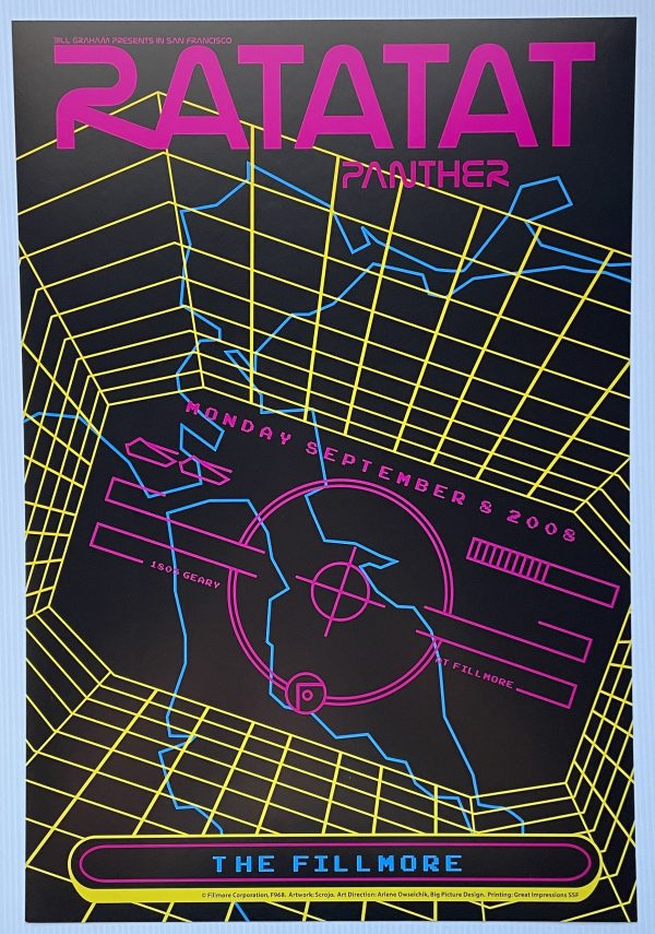 Ratatat Concert Poster 2008 F-968 Fillmore
