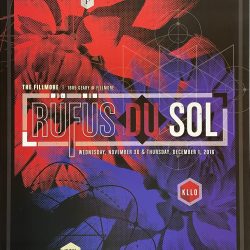 Rufus Du Sol Concert Poster 2016 F-1450 Fillmore