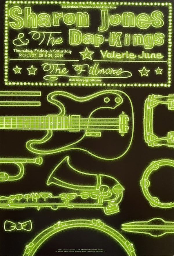 Sharon Jones and The Dap-Kings Concert Poster 2014 F-1257C Fillmore