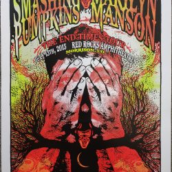Smashing Pumpkins Marilyn Manson Concert Poster Red Rocks 2015