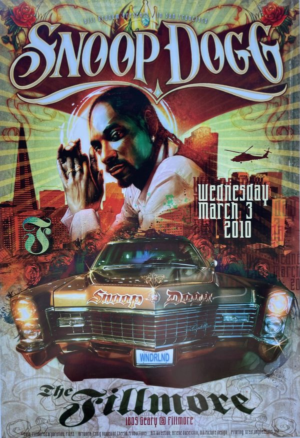 Snoop Dogg Concert Poster 2010 F-1043 Fillmore