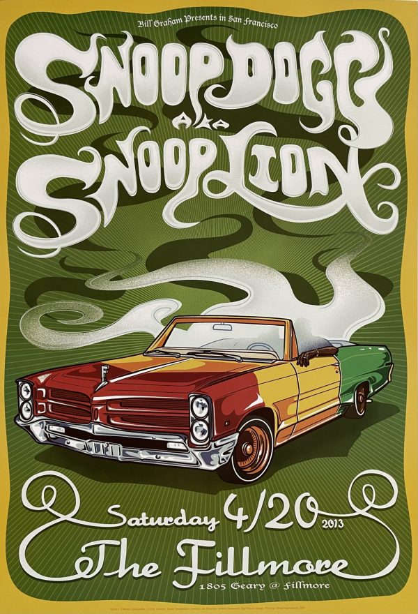 Snoop Dogg Concert Poster 2013 F-1215 Fillmore