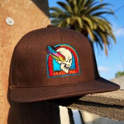 Sold Out. Feathered Skull Espresso Twill