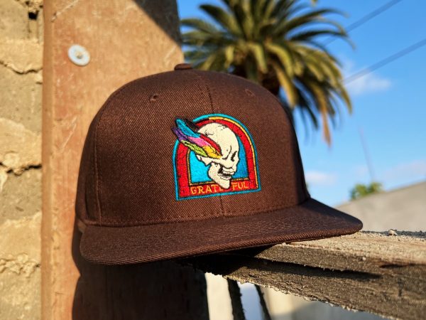 Sold Out. Feathered Skull Espresso Twill
