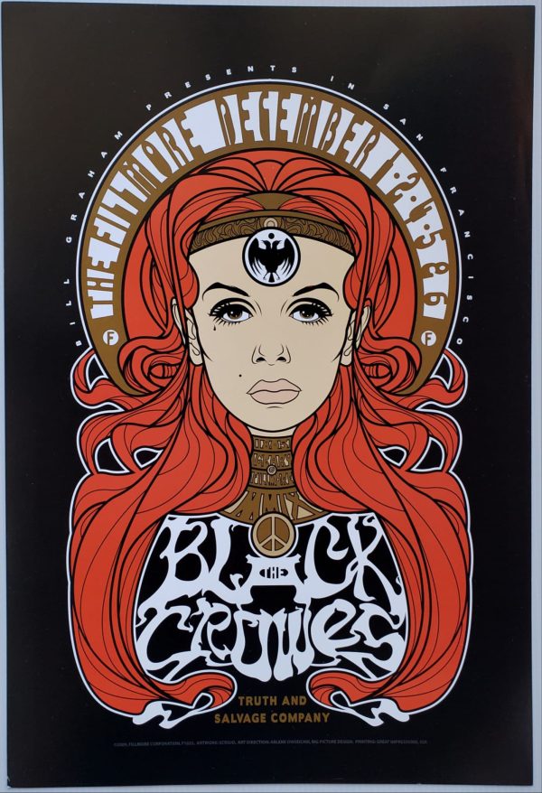 The Black Crowes Concert Poster 2009 F-1033 Fillmore