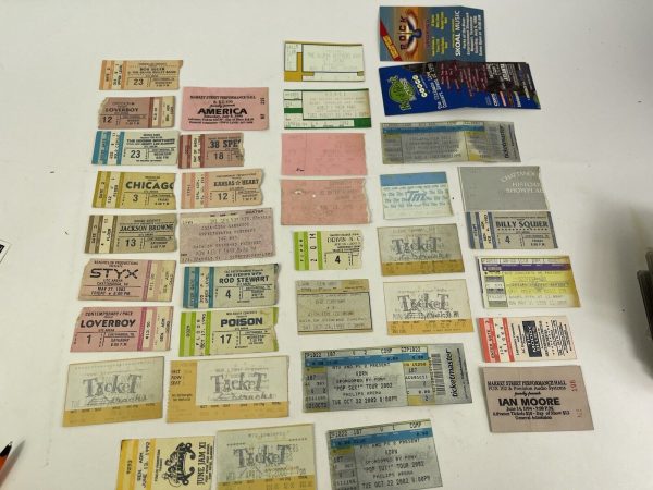 VTG LOT 36 Concert Ticket Stubs 80’s 90’s Styx Rod Stewart Kiss Kansas Cher +++