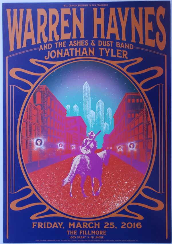 Warren Haynes Concert Poster 2016 F-1403 Fillmore