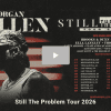 Morgan Wallen Still The Problem Tour 2026 concert poster with artist image and tour dates, patriotic American-themed design for fans.