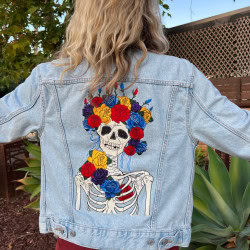 Rainwater Skeleton & Roses Levi's Jacket