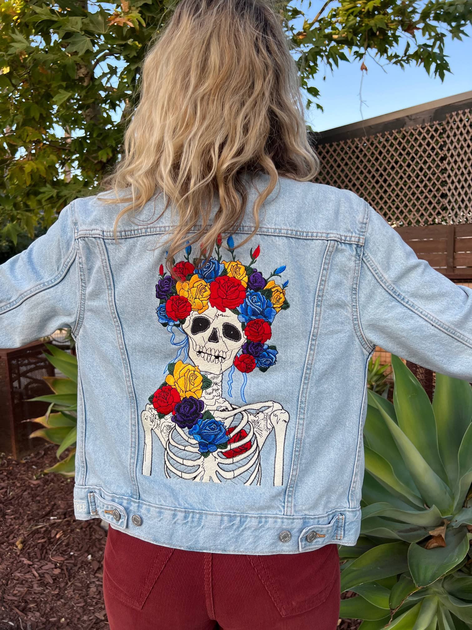 Rainwater Skeleton & Roses Levi's Jacket