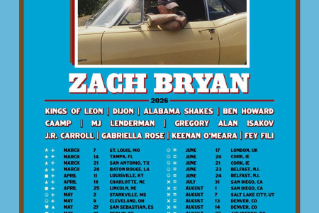 Zach Bryan Announces 2026 Tour Dates With MJ Lenderman, Dijon, and More